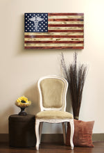 Load image into Gallery viewer, Handmade American Flag Wall Art, Rustic Home Decor, Patriotic Art
