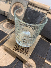 Load image into Gallery viewer, Bourbon Barrel Stave Custom Engraved Coaster Gift Set, Etched Shot Glencairn Whiskey Beer Glass, Personalized Wedding Party Present
