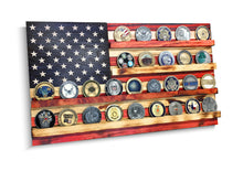 Load image into Gallery viewer, Handmade American Flag Challenge Coin Hanging Wall Display Rack
