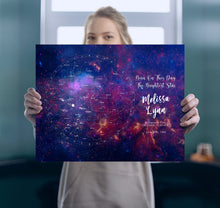 Load image into Gallery viewer, Custom Birthday Star Chart Sky Map Print On Wood, Personalized Gift for Family Father Mother Sister Brother Sibling Friend
