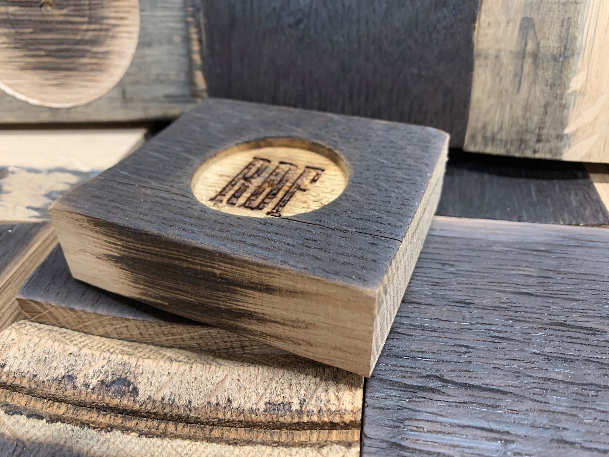 Whiskey Barrel Coaster Set - Made From A Reclaimed Whiskey